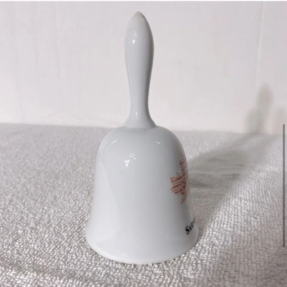 Vintage White Red Sarnia Ceramic Souvenir Bell - Picture 5 of 10
